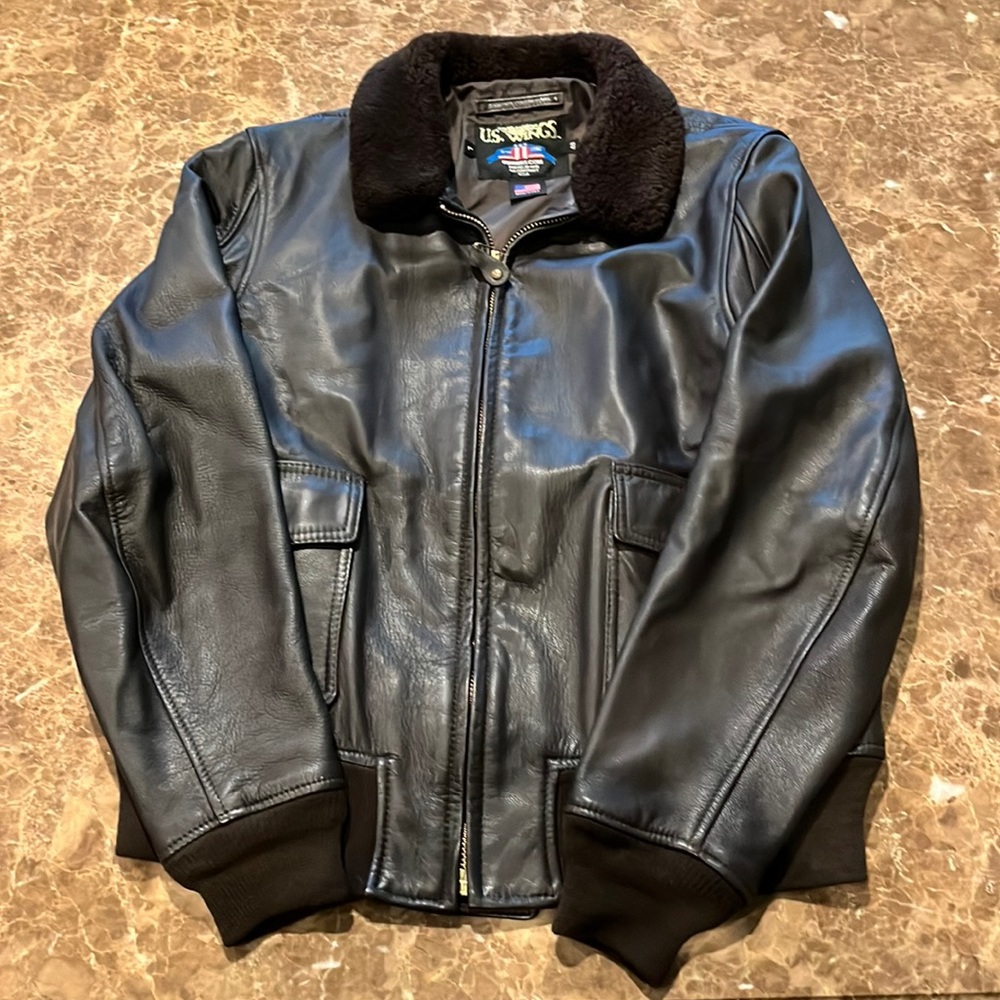 US Wings Signature Series G-1 USCG Goatskin Leather Jacket in Men’s 48 Long